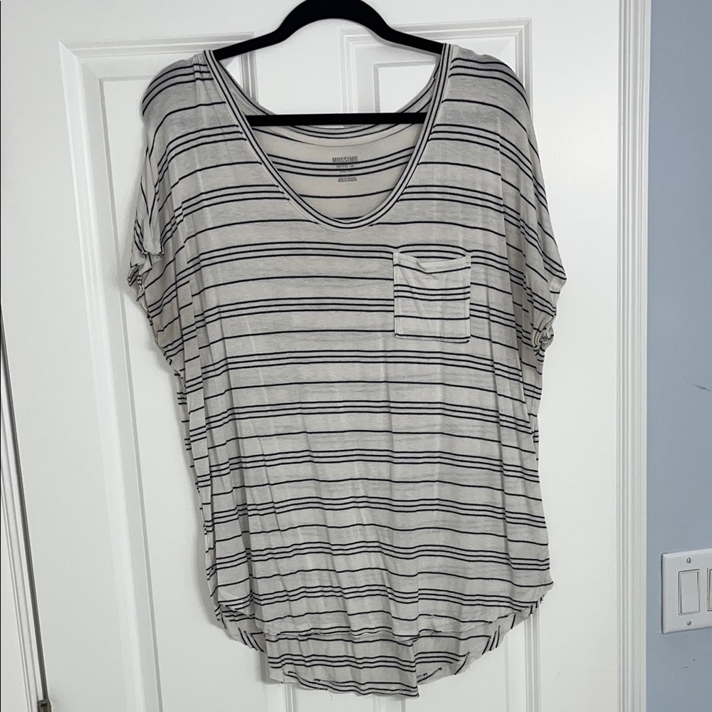 Mossimo Supply Co. Black and White Striped Tee
